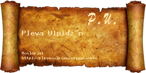 Pleva Ulpián névjegykártya